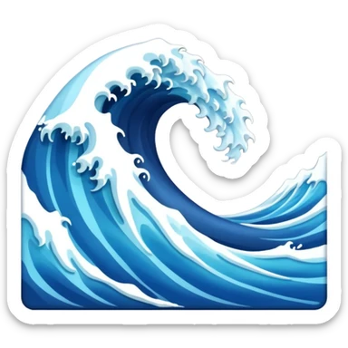 tsunami wave sticker