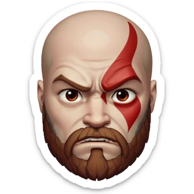 Visage de Kratos du jeu PlayStation sticker