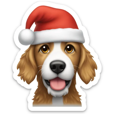 Doodle with Santa hat sticker