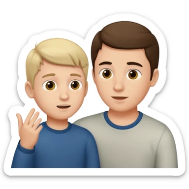 hijo habalndo con padre sticker