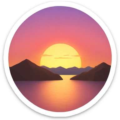 sunset sticker