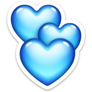 Corações azuis com brilho  sticker