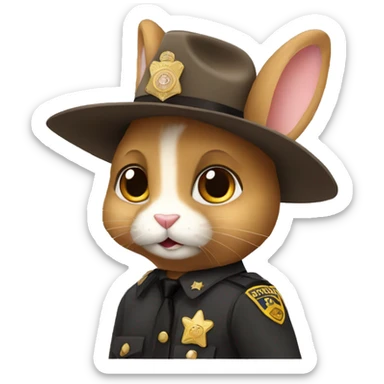 deputy bunny sticker