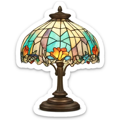 Tiffany lamp colorful sticker