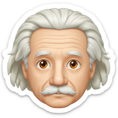 Einstein character front view sticker