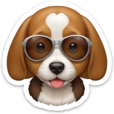 Beagle wearing sunglasses sticker