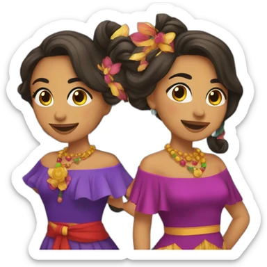 Seis mujeres de fiesta sticker
