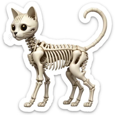 esqueleto de gato sticker