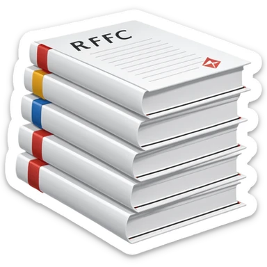 Requests for Comments with "RFC" letter on it sticker