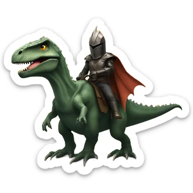 Sauron riding a dinosaur sticker