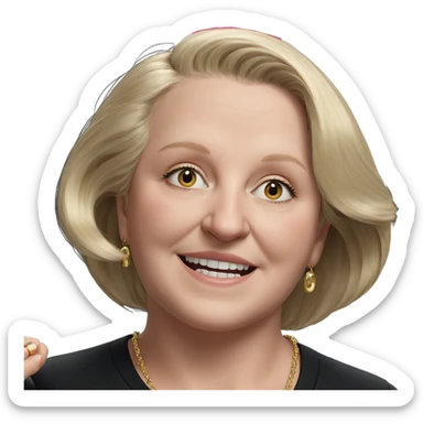 blonde girl with earrings sticker