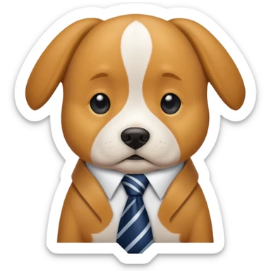 My dog whereing a tie  sticker