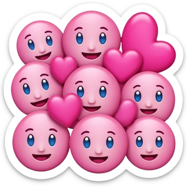 Generate me lots of pink emojis sticker