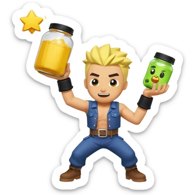 Brawl Stars Spike throws a jar sticker