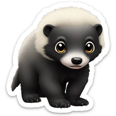A cute honey badger baby sticker