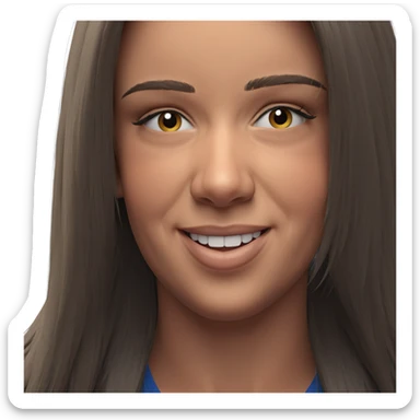 smiling boy with long hair sticker