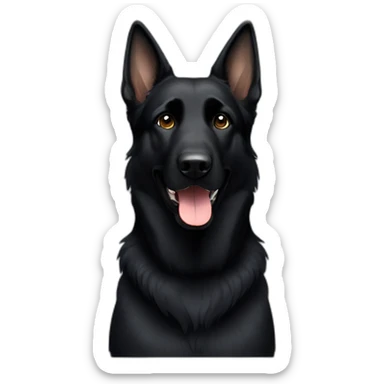 black german shepherd sticker