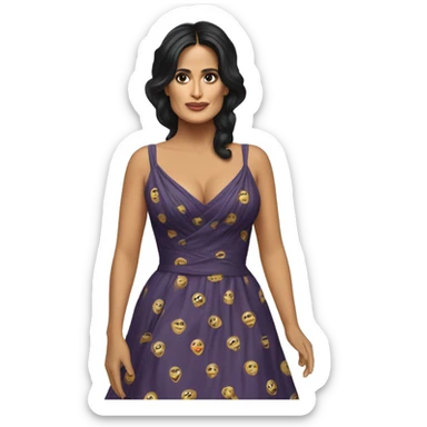 Salma Hayek in a dress sticker