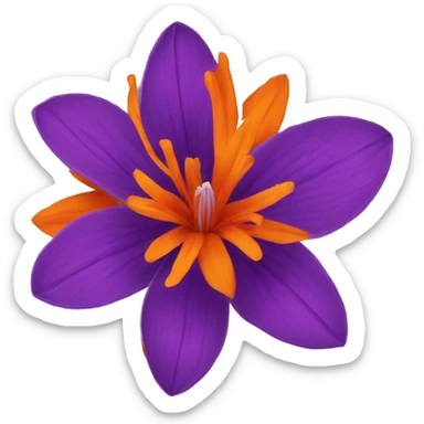 saffron flower sticker