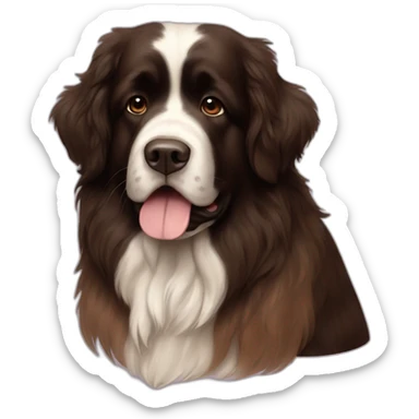 brown landseer newfoundland sticker