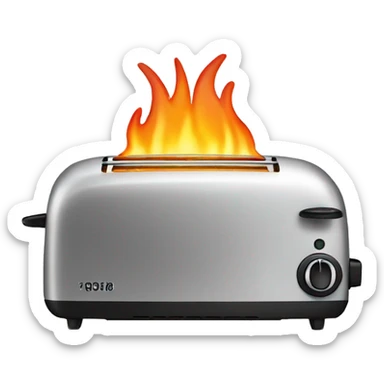 toaster on fire ( I’m fine ) sticker