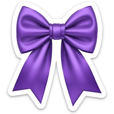 purple bow sticker
