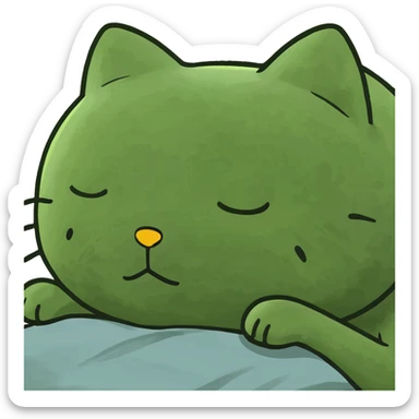 Hello kitty sleeping sticker