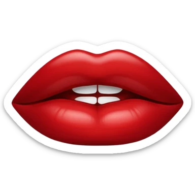 Dark red lips kissed sticker