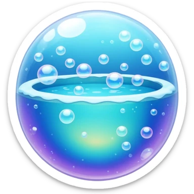 Bubble pool sticker