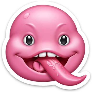 tongue emoji dripping wet creative sticker