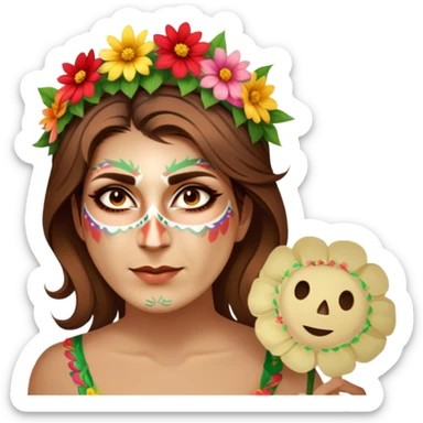 Flower-Crowned Dancer sticker