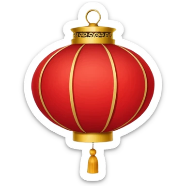 chinese red lantern sticker