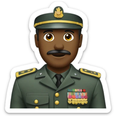 Militar boina negra sticker