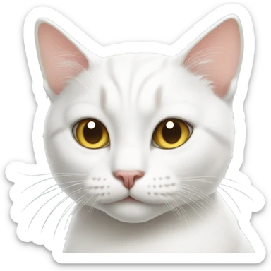 white cat sticker