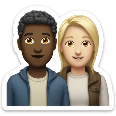 a group of four white people sticker