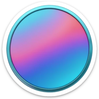 
coin color in in gradient of turquoise, blue, pink, purple, and coral metal
Rotate coin 125 degree   sticker