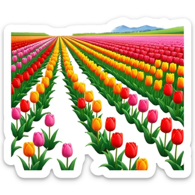 tulips fields sticker