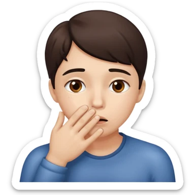 person cupping hand to mouth whispering sticker