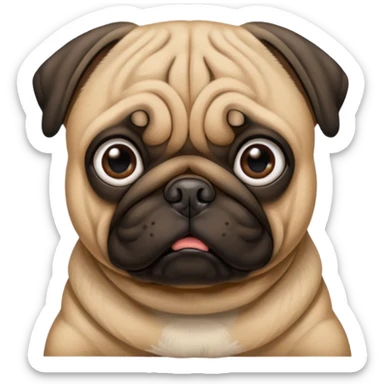 a pug sticker