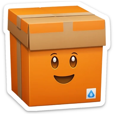 orange box with a 1 in it.  sticker
