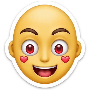 mad emoji with heart eyes sticker