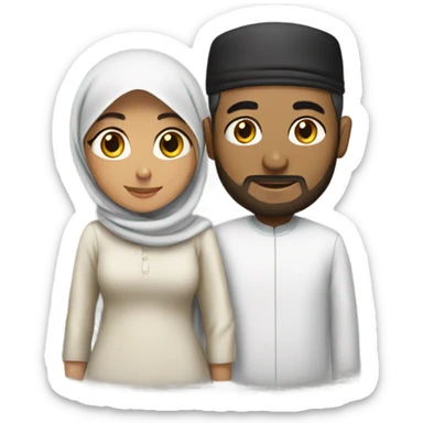 A muslim couple  sticker