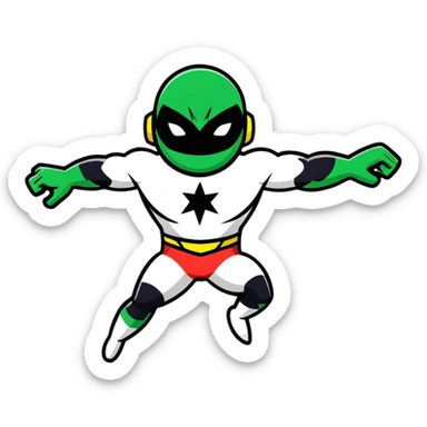 shape-shifting superhero with multiple arms sticker