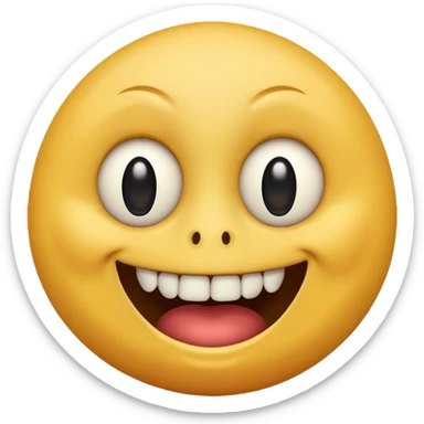freaky emoji with creepy smile sticker
