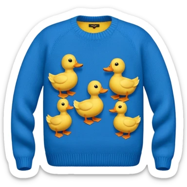 sweater with ducks sticker