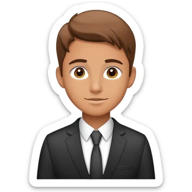 a college student at internship sticker