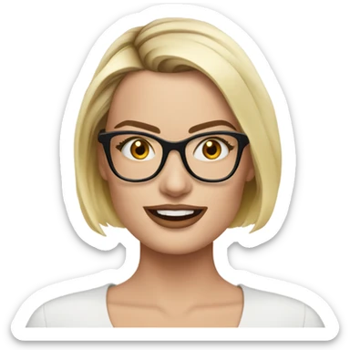 Margot Robbie wearing glasses  sticker