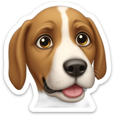 un perro guiñando el ojo sticker