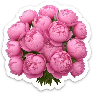 Huge bouquet of peonies  sticker