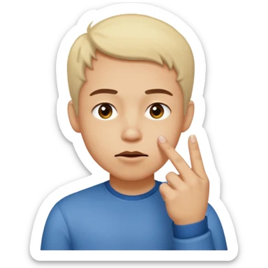 🙎🏻‍♀️ este emoji se tiene que Edgar mordiendo el segundo dedo, el que está a un lado del dedo gordo sticker